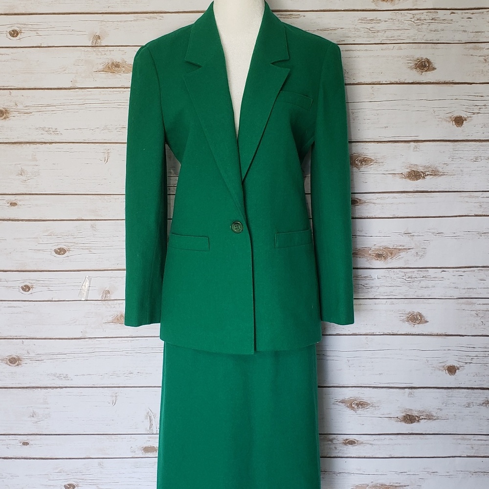 Set!! Pendleton 100% Virgin Wool Blazer Skirt Set